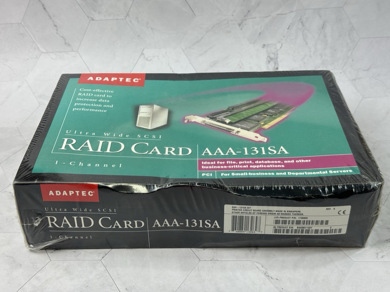Adaptec SCSI RAID Card AAA-131SA Kit 1- Channel NEW In Box Made In Singapore