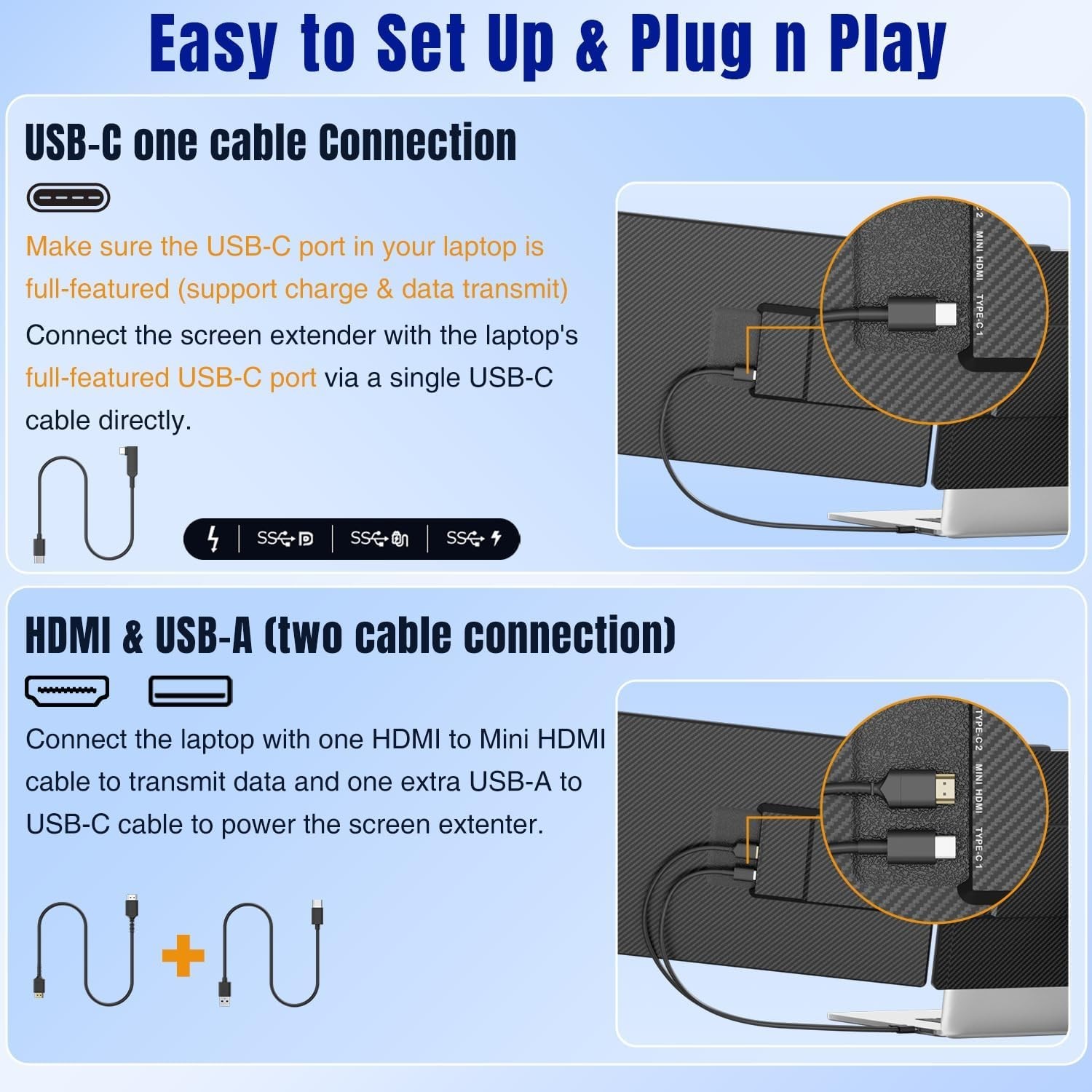 Foldable 14” Laptop Screen Extender – Enhance Productivity with HD Clarity