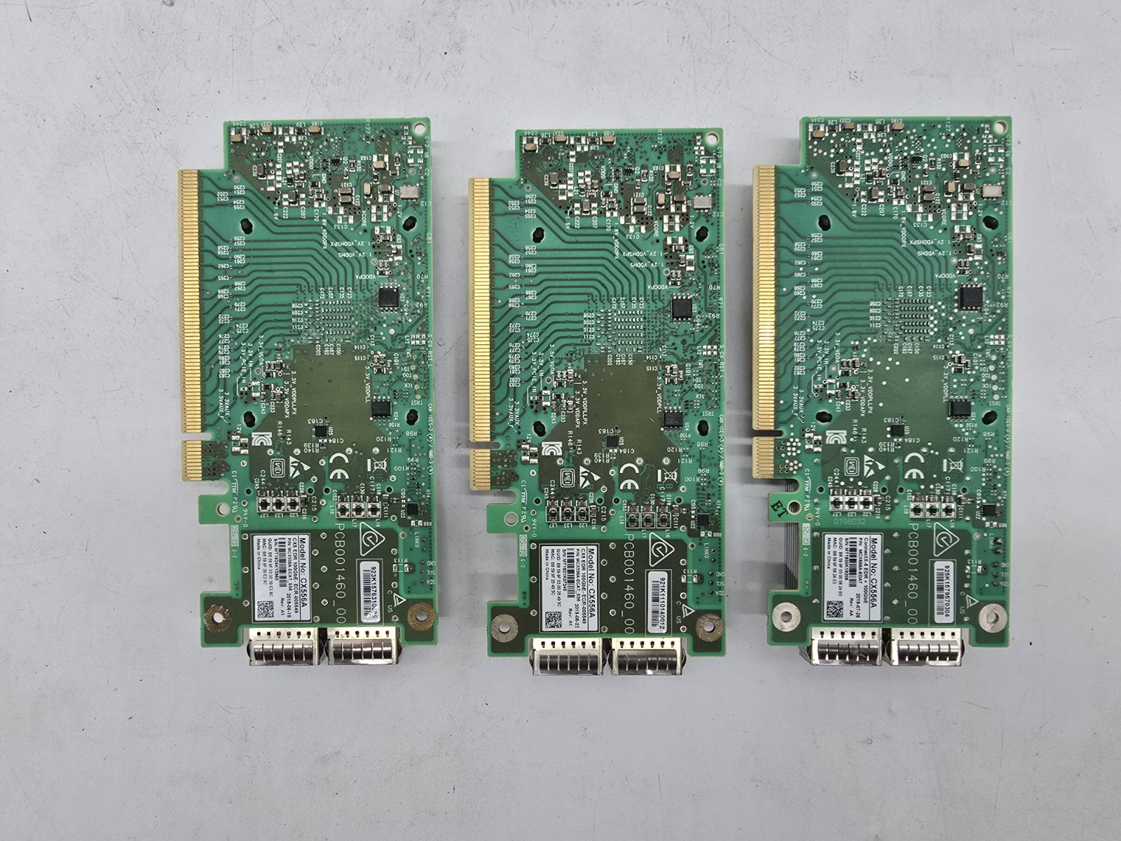 Lot Of 3 Mellanox ConnectX-5 VPI Adapter MCX556A-ECAT 100GbE QSFP28 PCIe