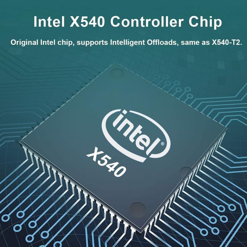 10Gb Network Card Intel X540-T2 PCIE NIC Ethernet Card, Dual RJ45 Port, Intel X5