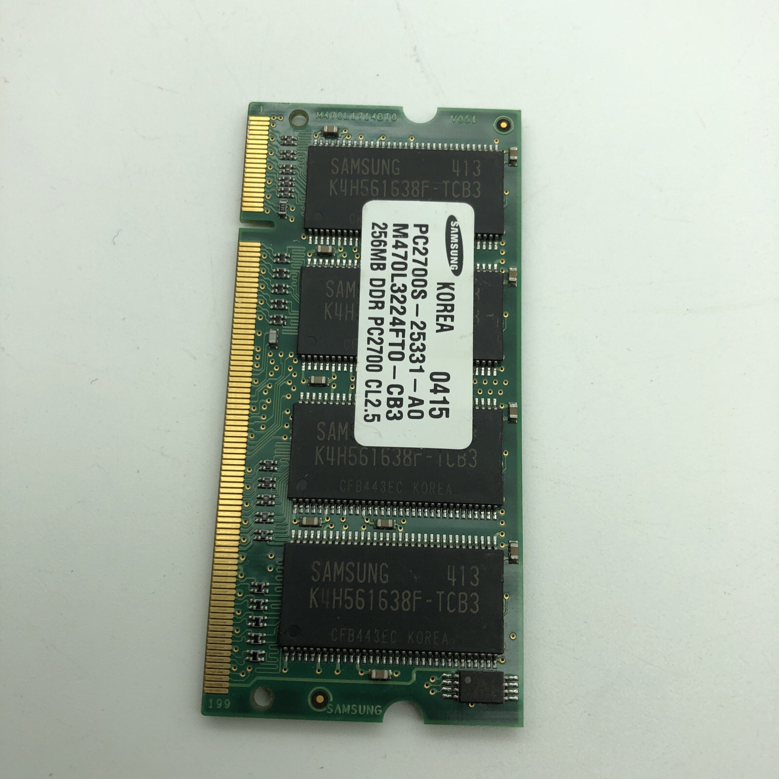 256MB PC-2700 DDR333 SoDimm Samsung Compaq Notebook Ram CL2.5 333Mhz PC2700S