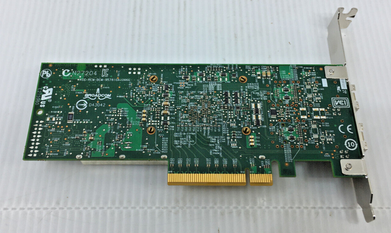 Dell Broadcom 57810S 10GB Dual Port PCI-E Network Card 0N20KJ Full Profile