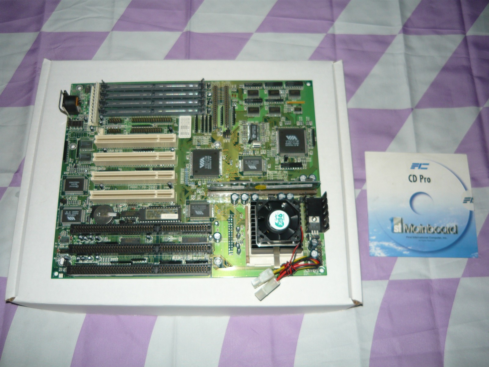 Vintage FIC PA-2002 Socket 7 Motherboard Cyrix 6×86 133MHz Used Tested