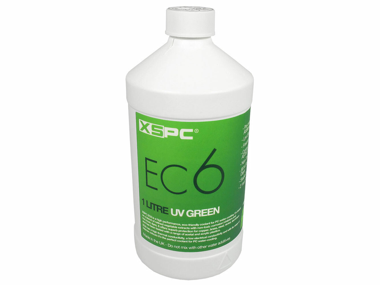 XSPC EC6 High Performance Premix PC Coolant, Translucent, 1000 mL, UV Green