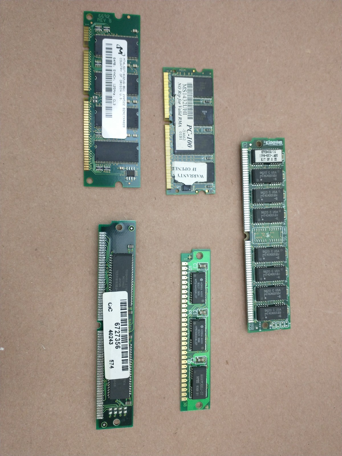 LOT#3 Memory Modules Vintage Unknown