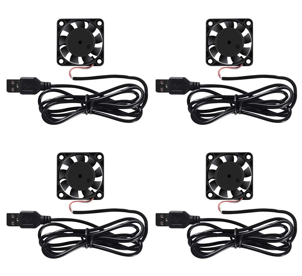 4 Pack USB Brushless Cooling Fan 40mm High Performance DC 5V Speed 4200 RPM