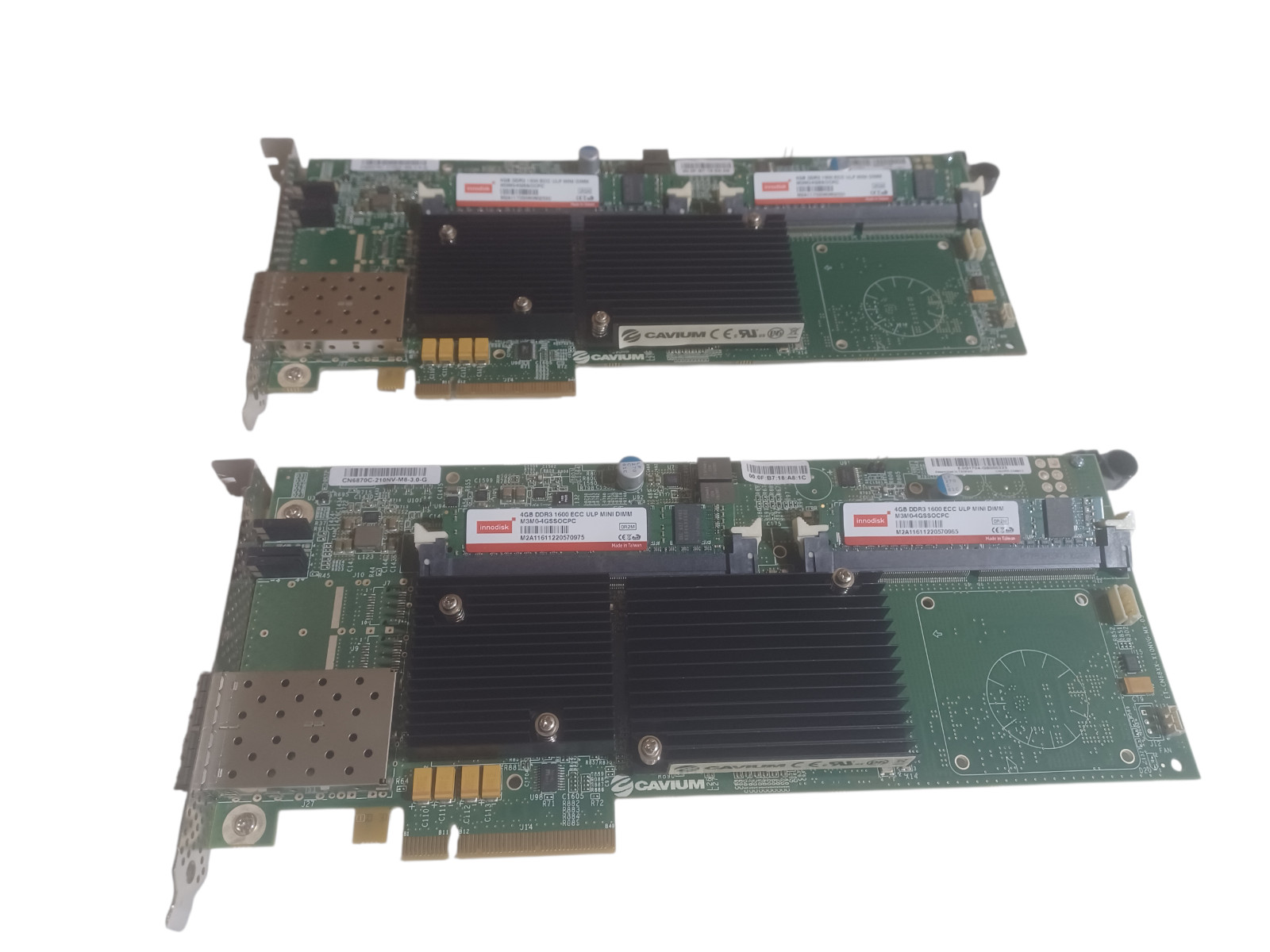 LOT OF 2: CAVIUM NETWORKS 2-PORT 10GB 8MB INTERFACE CARD CN6870C-210NV-M8-3.0-G