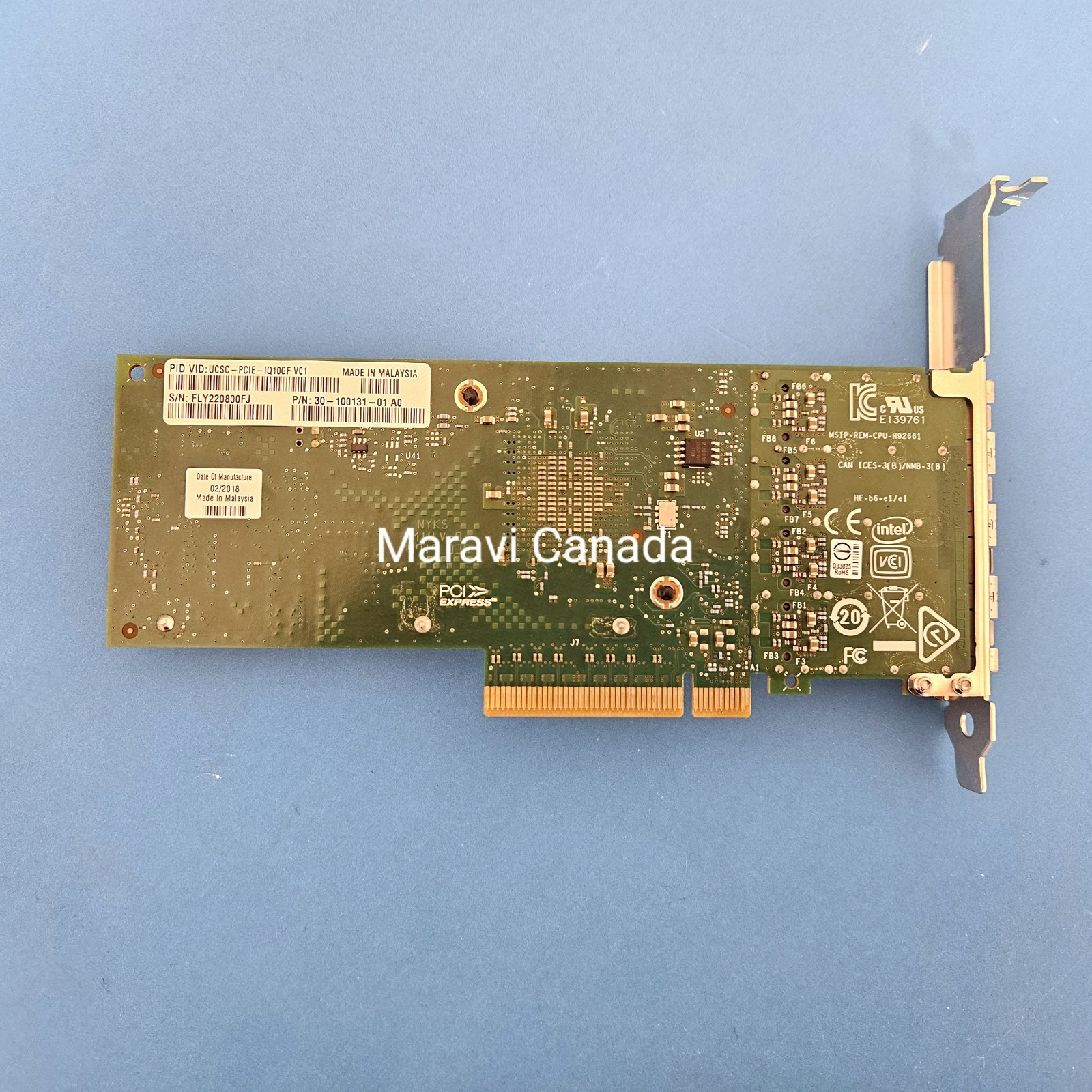 Cisco Intel X710-DA4 4-Port 10GB SFP+ PCIe X8 Network Card 30-100131-01