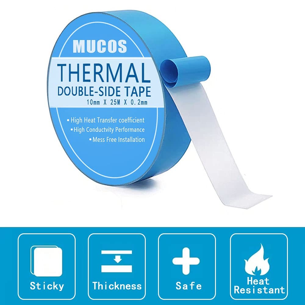 Double Side Thermal Conductive Adhesive Tape For Heatsink 10mm x 25M x 0.2mm