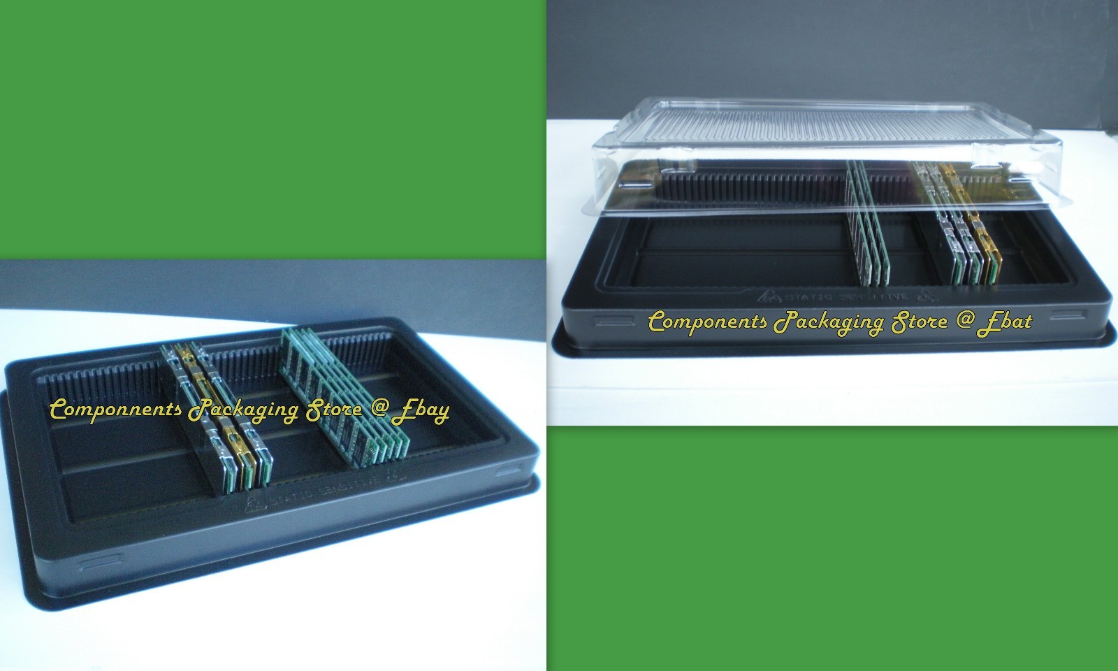 2 – RAM DRAM Tray-Container Box For Server PC Memory DIMM Modules – Fits 100 NEW