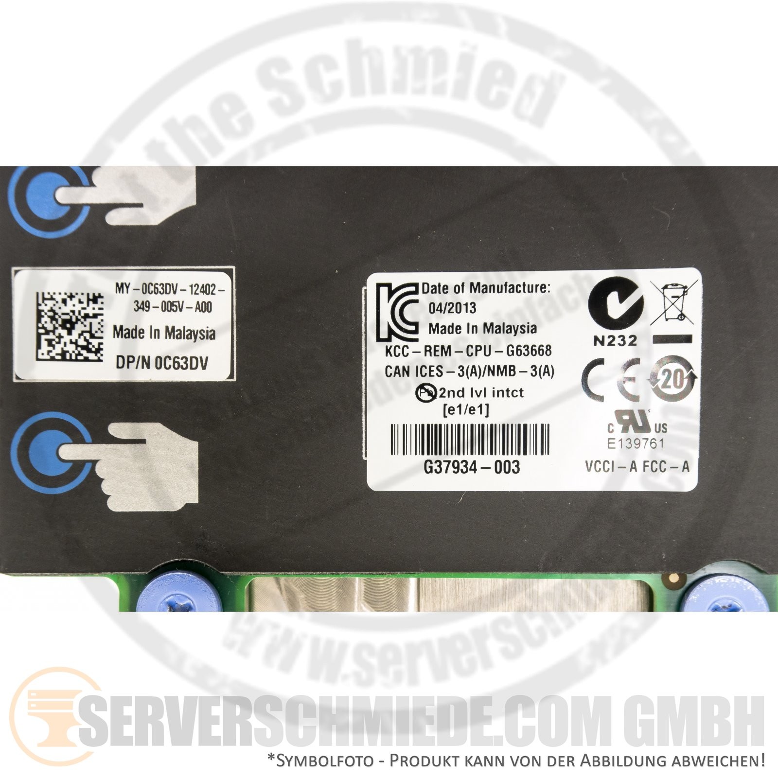 Dell C63DV Intel X520 2x 10GbE SFP+ 2x1GbE I350 Network Daughter Card