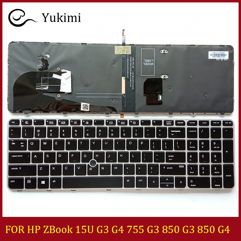 FOR HP ZBook 15U G3 G4 755 G3 850 G3 850 G4 Black English Backlight Keyboard