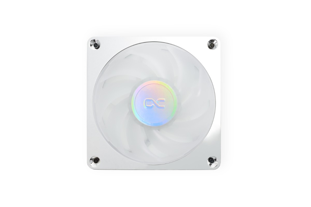 Alphacool Apex Stealth Metal Aurora 120mm Fan, 2600 RPM, Chrome