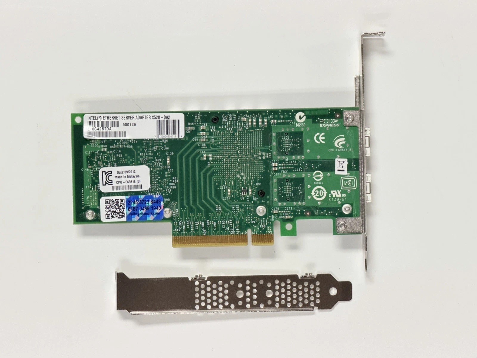 GENUINE INTEL X520-DA2 E10G42BTDA 10Gb Dual Port Ethernet Server Adapter