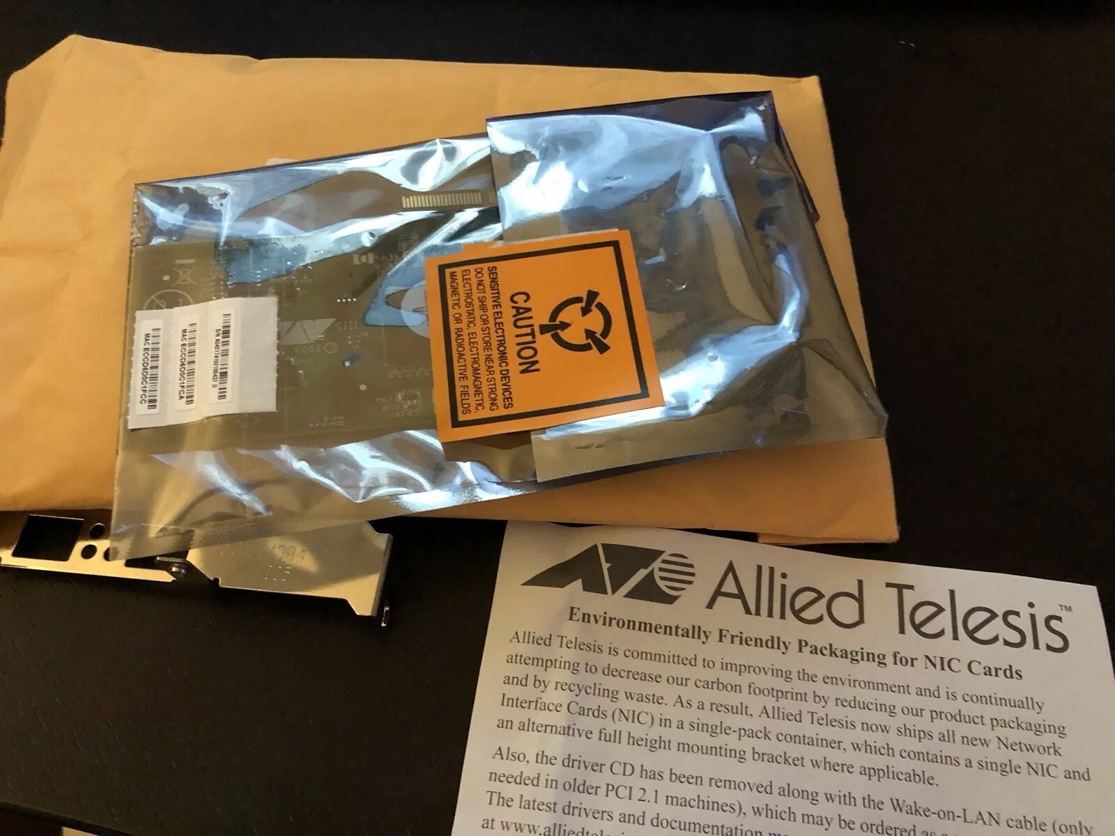 Allied Telesis AT-2973SX/LC PCI-e Network Card