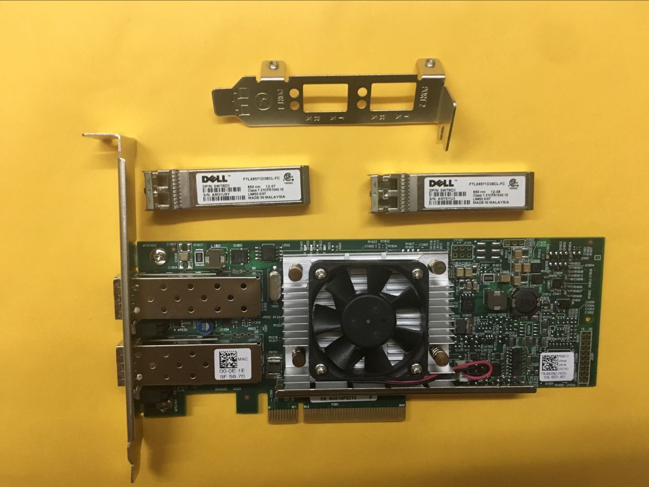 DELL Broadcom N20KJ BCM57810S Dual Port 10Gbe Network Card + 2* Multimode SFP+