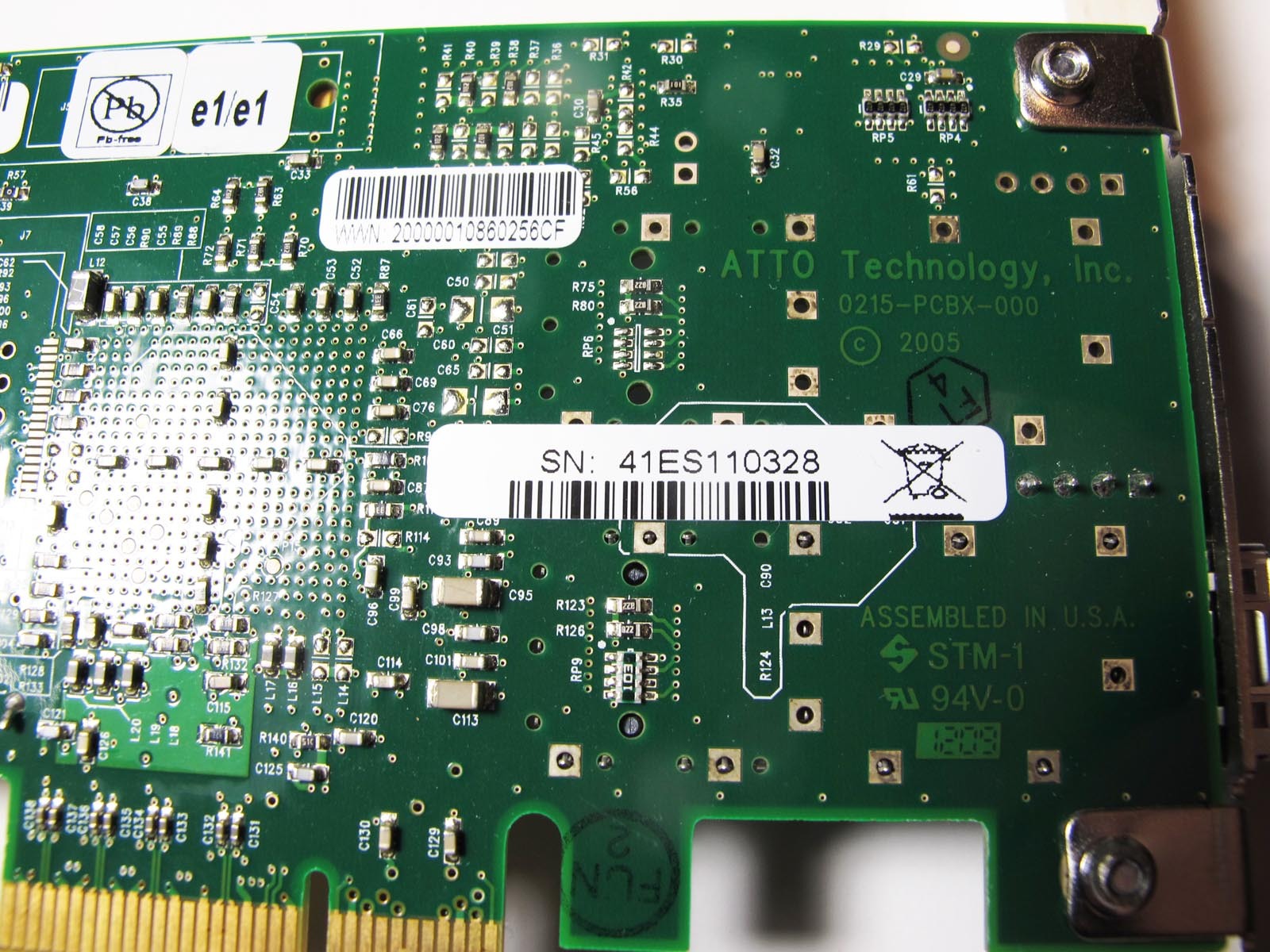 ATTO FC41ES 216V101C Rev D Fibre Network PCIe Card for Avid Unity – Excellent