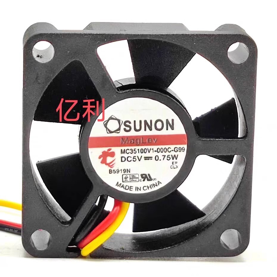 SUNON MC35100V1-000C-G99 5V 0.75W 3.5CM 35*10MM 3-Wire Silent Cooling Fan