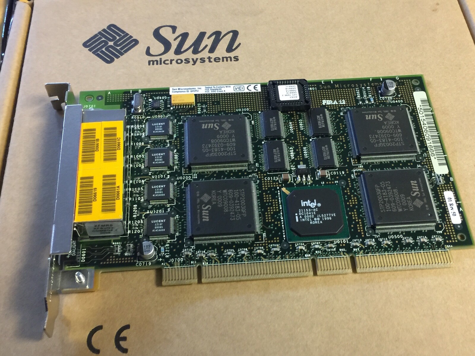 SUN X1034A 501-5406, QFEPCI. Quad-Ports Ethernet PCI , Test-PASS