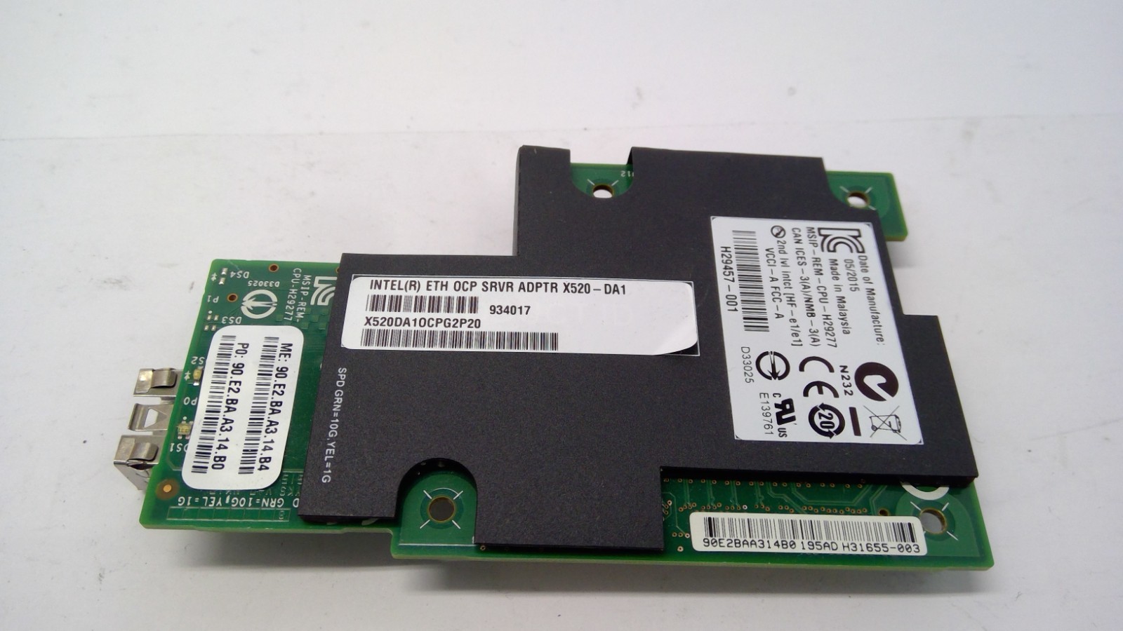 Intel H29457-001 X520-DA1 10GB SFP+ Dual Port OCP SRVR ADPTR X520DA10CPG2P20
