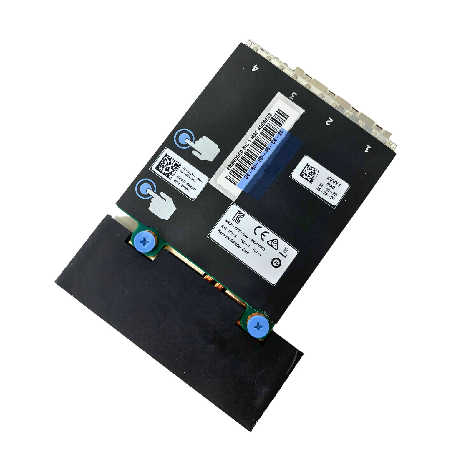 Dell QLogic QL41164 4-Port 10Gbps SFP+ Network Daughter Card
