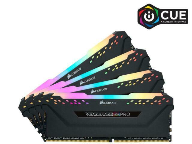 Corsair VENGEANCE RGB PRO 64GB (4x16GB) DDR4 DRAM 3600MHz C18 Memory Kit – Black