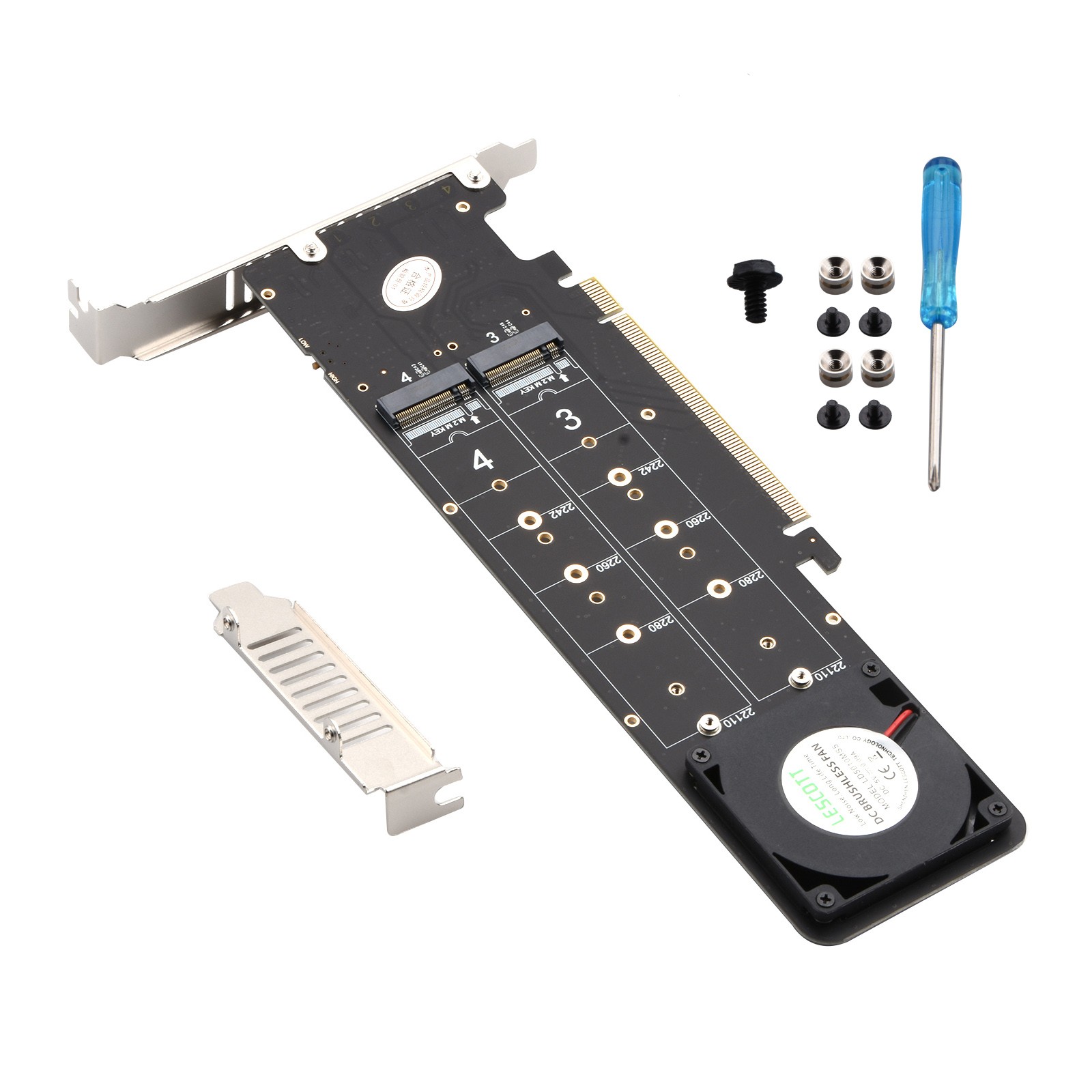 SSD Expansion Split Card Supports 4 Nvme M.2 PCIE 4.0 x16 4 x 32Gbps New