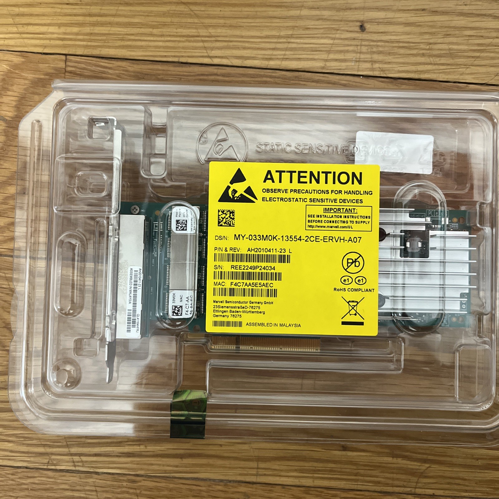 Dell QL41164HFRJ Quad Port QLogic FastLinQ 41164 10G Base-T Server Adapter…