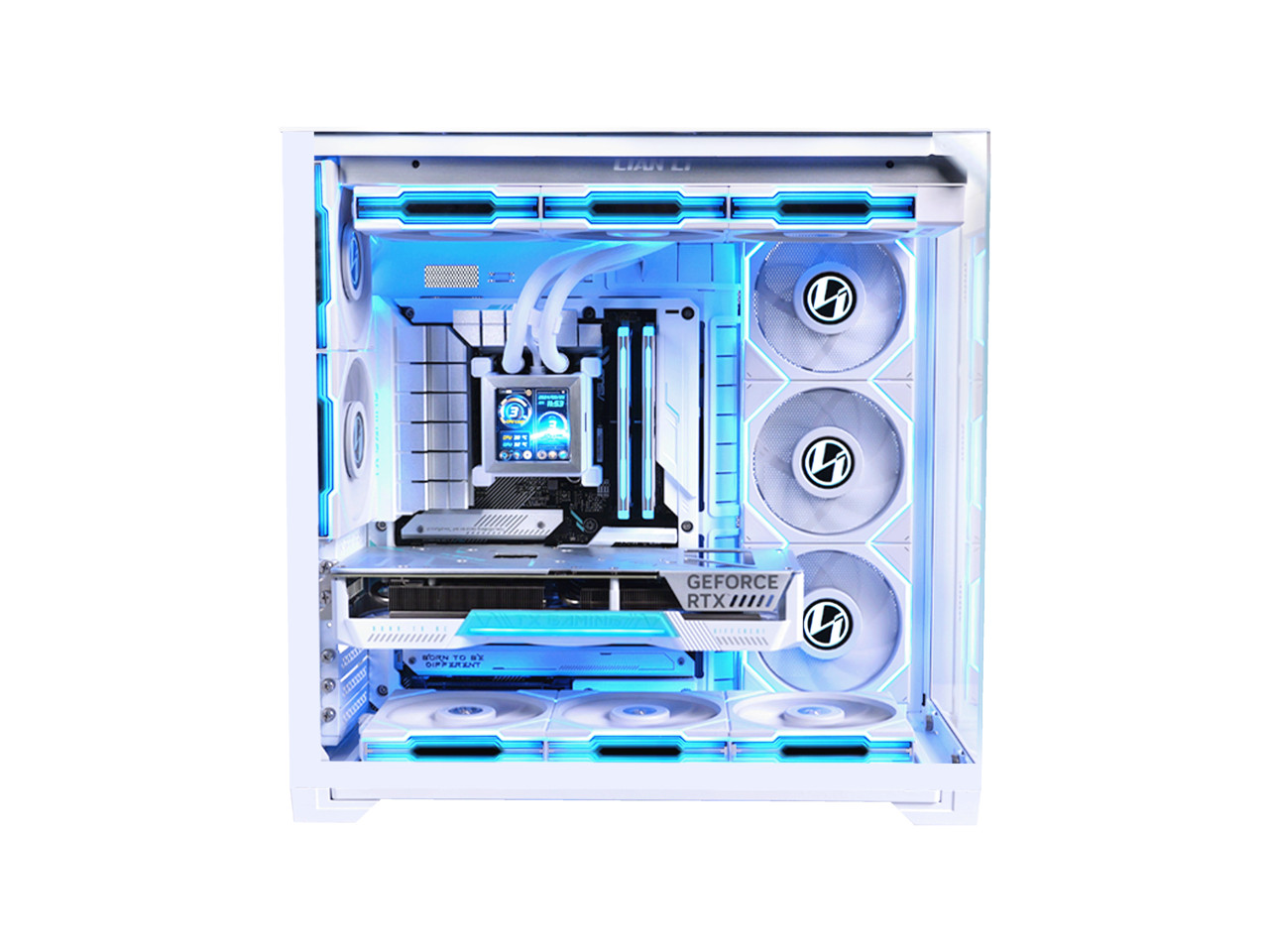 LIAN LI O11 vision compact white color Aluminum / Steel / Tempered Glass ATX Mid