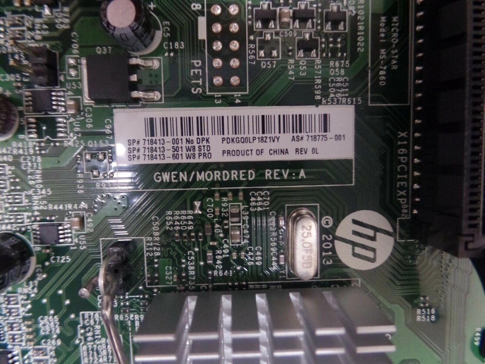 HP ProDesk 400 G1 MT Motherboard LGA 1150 DDR3 MS-7860 718775-001 718413-001