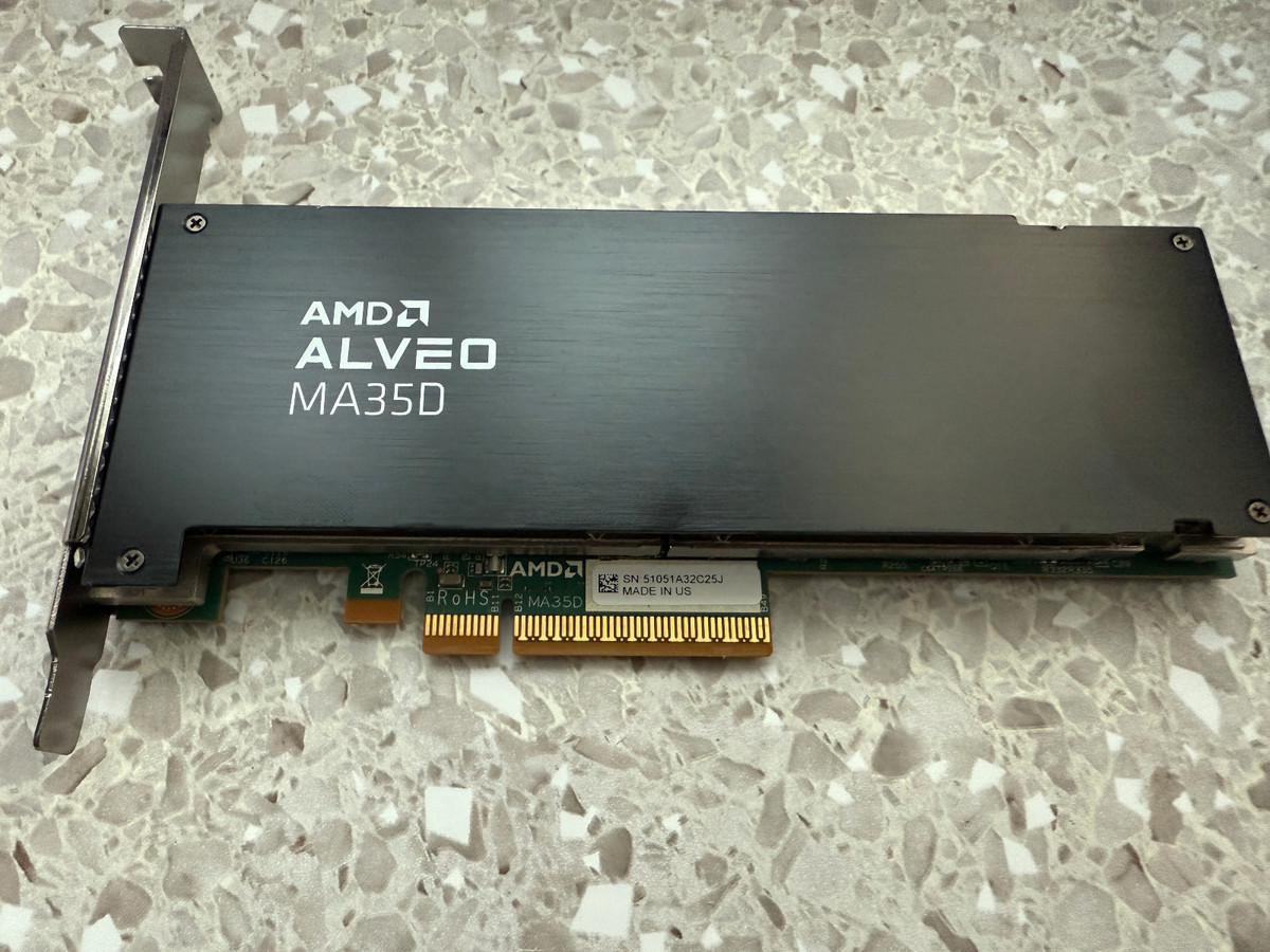 AMD Xilinx Alveo Model Number # MA35D Media Accelerator Card