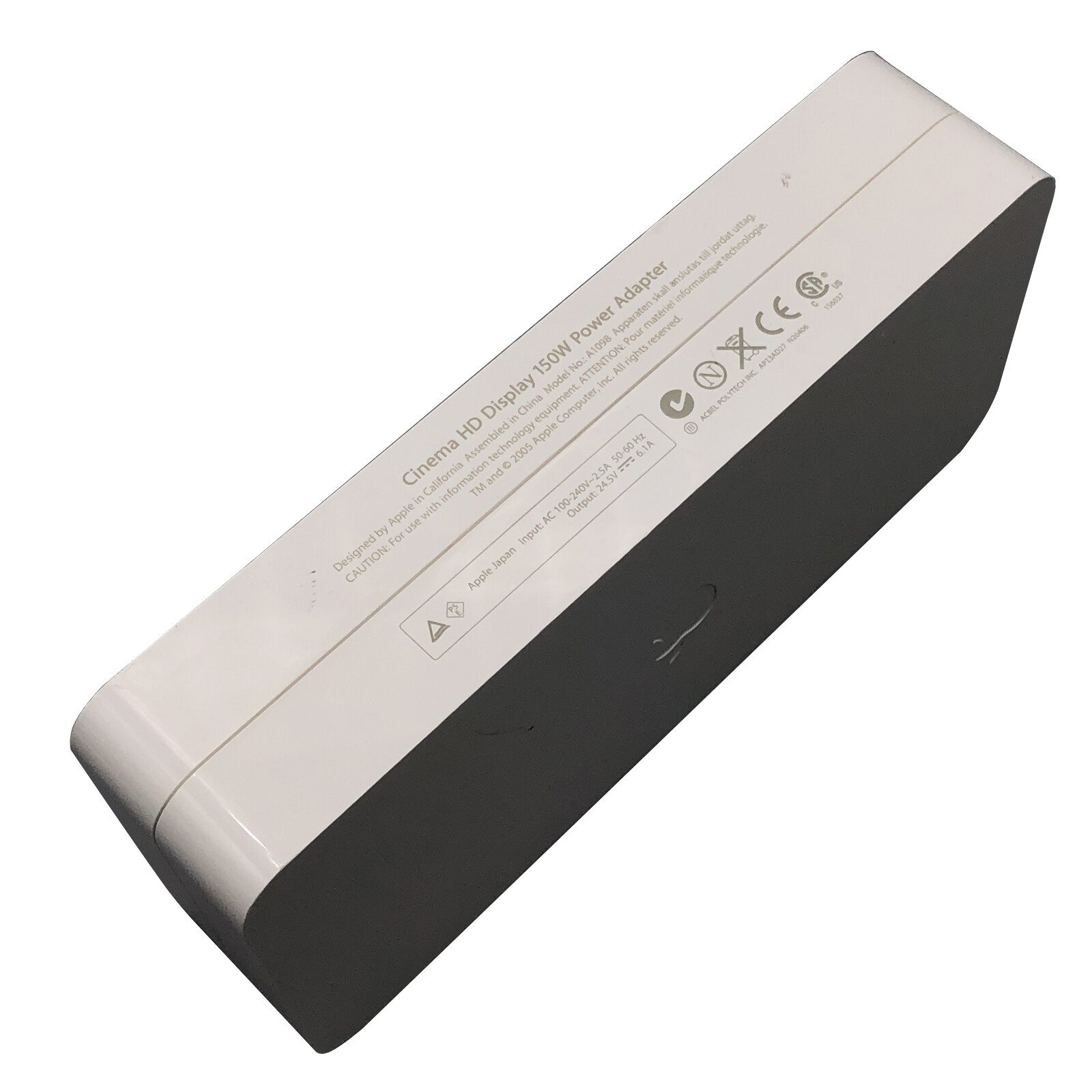 Genuine A1098 Apple Power Supply Adapter 150W For Cinema HD Display Monitor w/PC