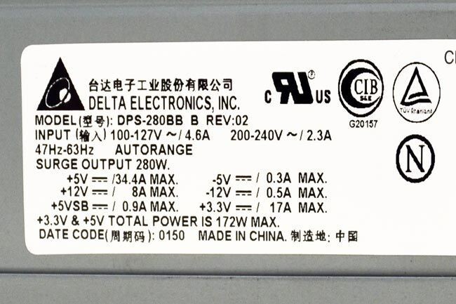 Delta AT/ATX Combo Power Supply 280W (Brand New High Quality)