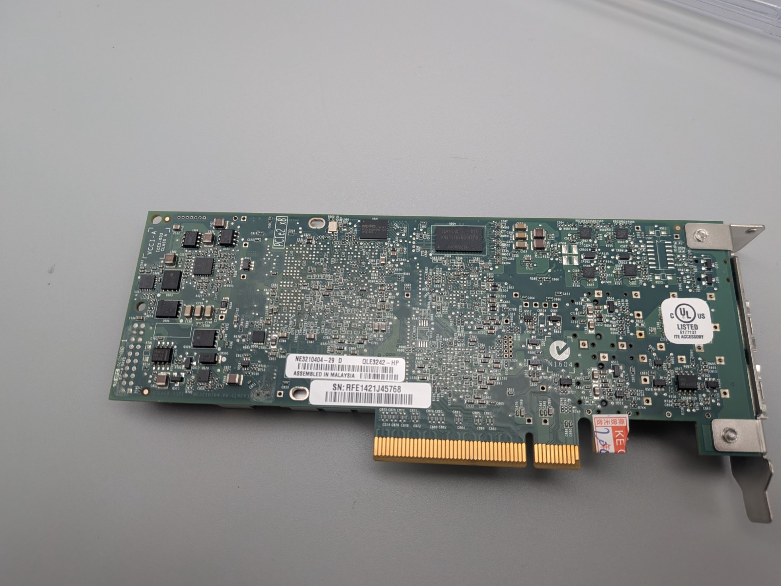 HP NC523SFP Dual-Port 10Gbps PCI-E Adapter Low Porfile Bracket