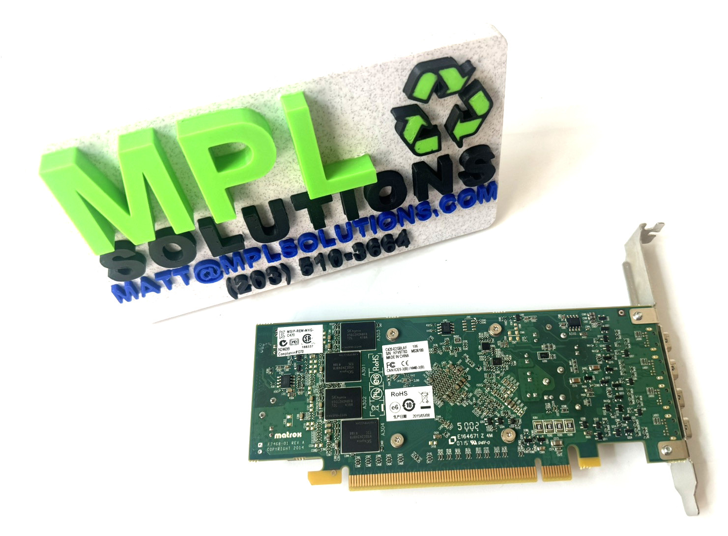 Matrox C420 2GB GDDR5 PCIe 3.0 x 16 Full Height Graphics Card C420-E2GBLAF