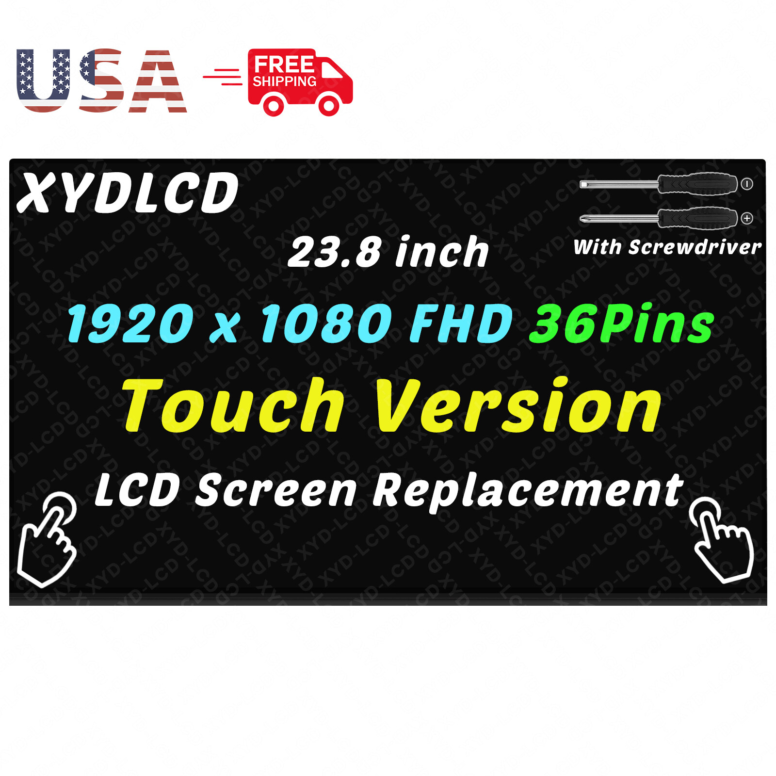 23.8in M238HAK01.0 for AUO 24″ LCD LED On-Cell Touch Screen Display Replacement