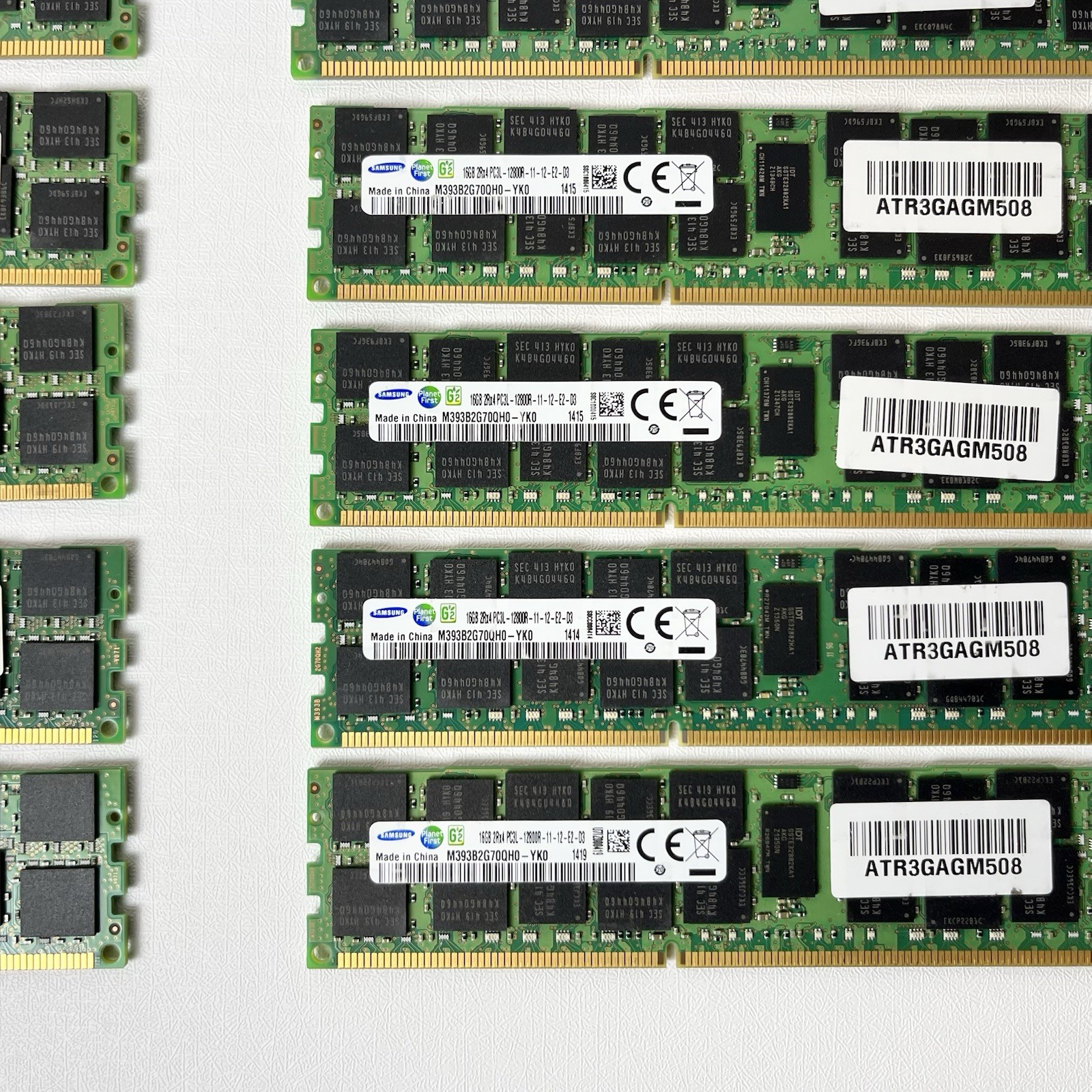 Lot 16GB Samsung 256GB (16x16GB) DDR3 PC3L- 12800R M393B2G70QH0-YKO