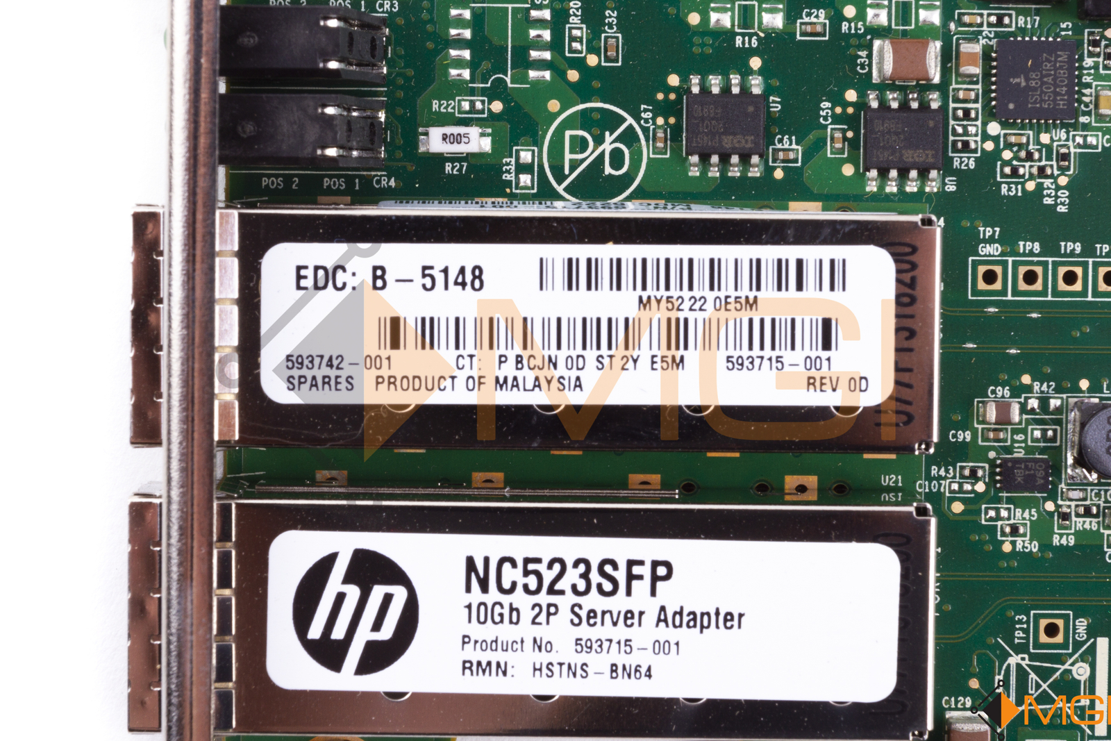 HP NC523SFP DUAL PORT 10GB SERVER ADAPTER HIGH PROFILE 593742-001 // 593715-001