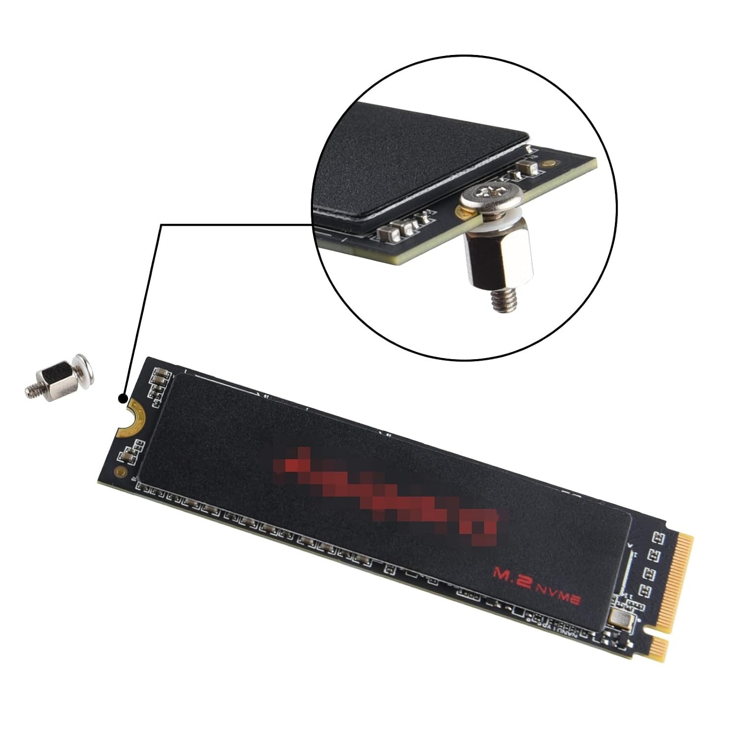 Universal M.2 Screw Kit – Flat Head NVMe Screws with Magnetic Driver Included