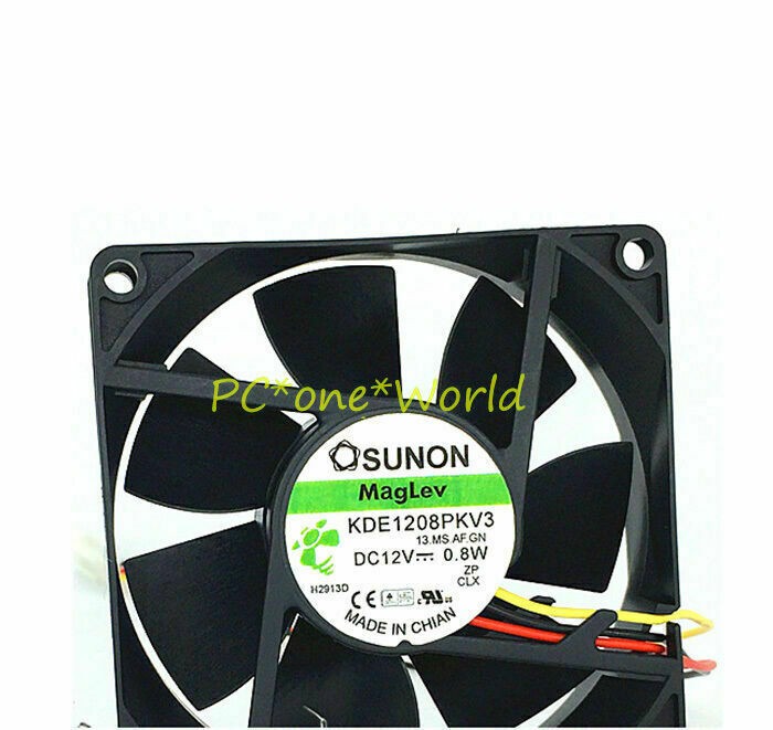For SUNON KDE1208PKV3 MS.AF.GN 8020 DC12V 0.8W 80x80x20mm 3Pin Cooling Fan