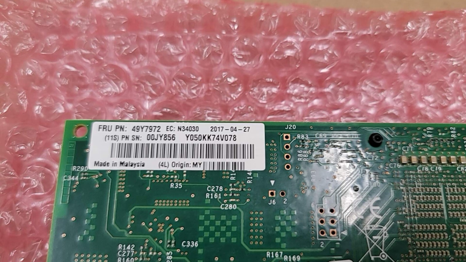 IBM Dual Port 10Gb Network Adapter 49Y7972/00JY856 Low Profile
