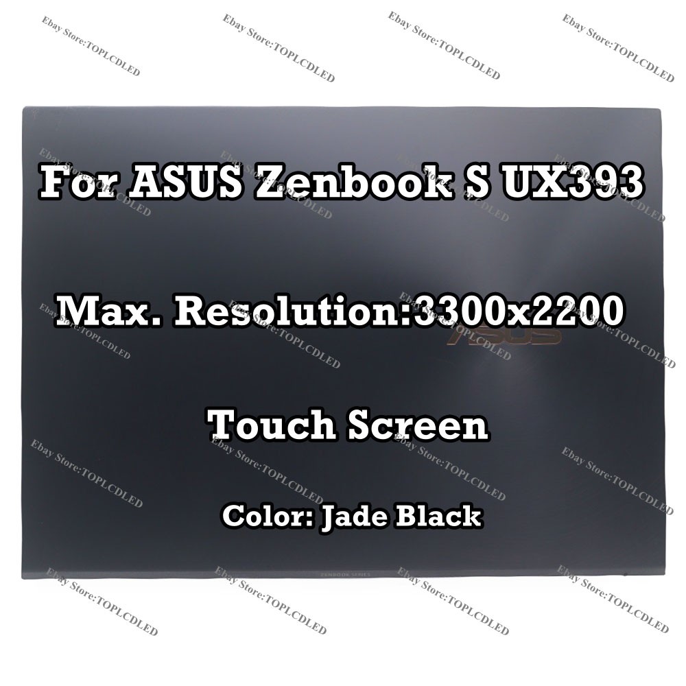 For ASUS Zenbook UX393EA/E 3.3K Display Complete Touch Screen LCD Assembly Black