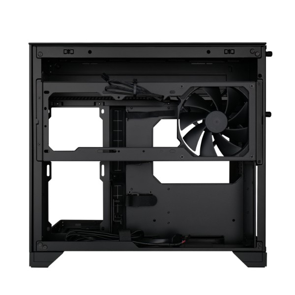 Lian-li O11 Vision-M O11VMX Dual-chamber w/140 mm Fan Micro ATX Case Black