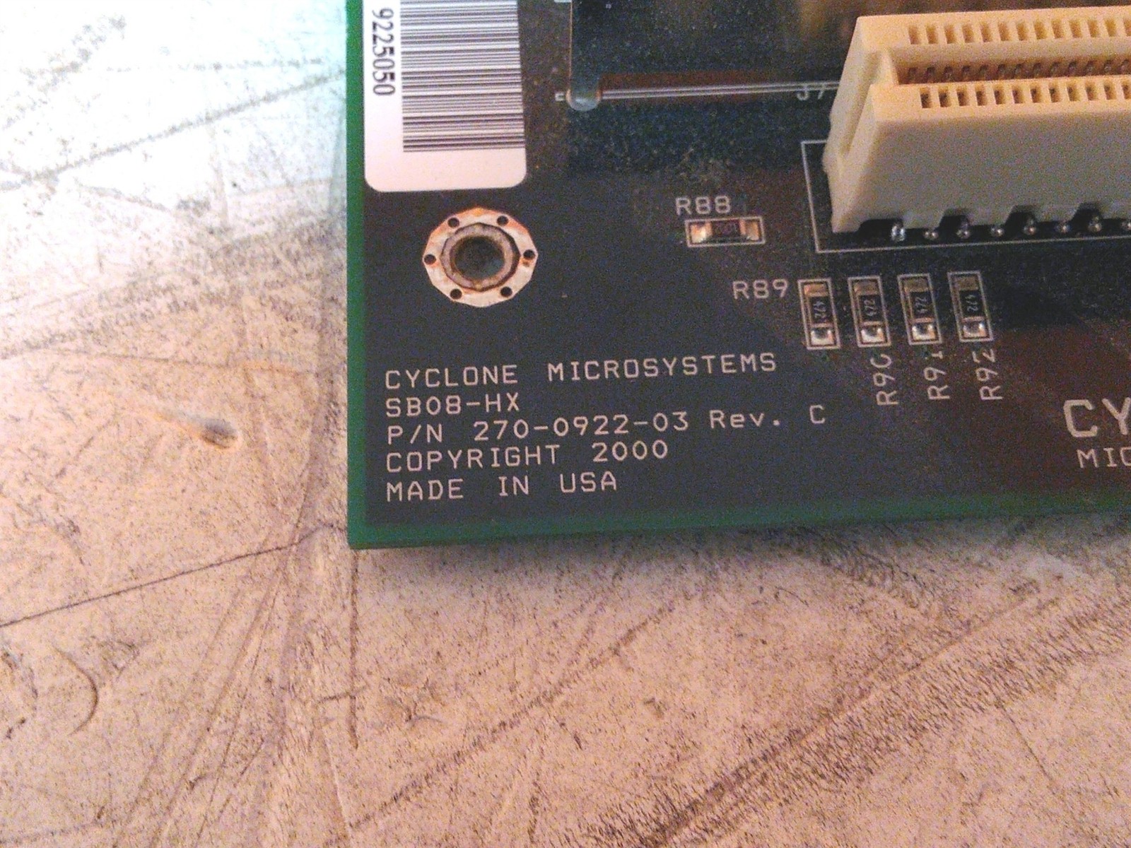 Cyclone Microsystems SB08-HX 270-0922-03 AT Board See Description