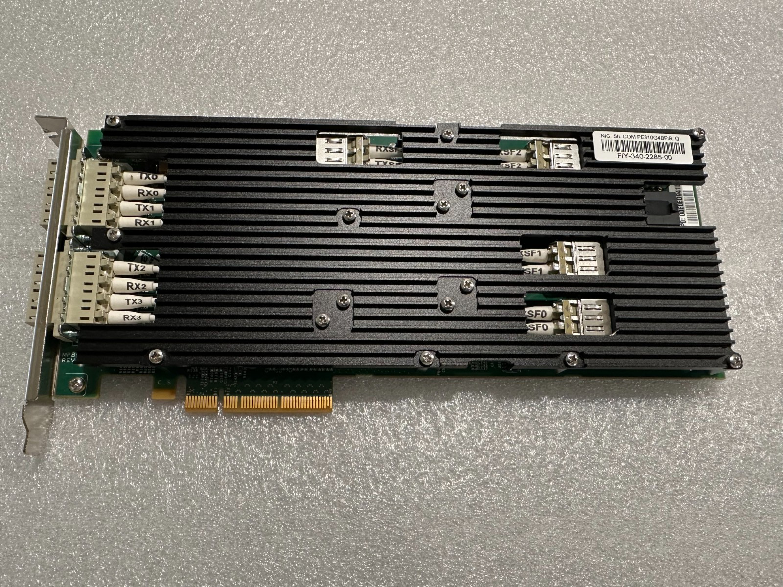 Silicom PE310G4BPI9-SRD-SD Quad Port Fiber SR 10GB PCI-e Bypass Server Adapter