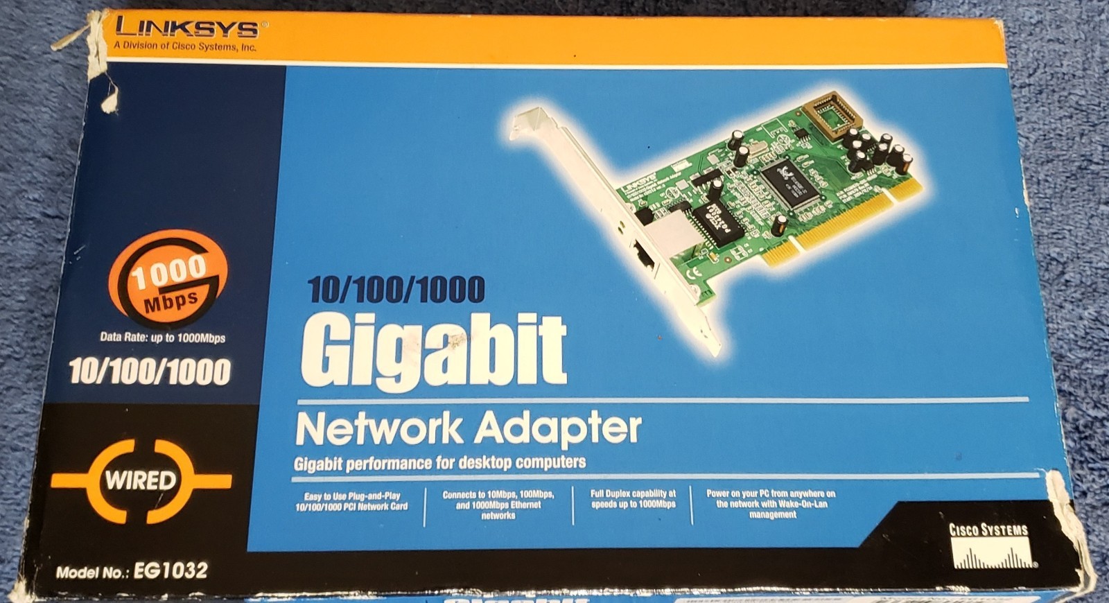 Linksys Gigabit Network Card Adapter 10/100/1000 Mbps – EG1032