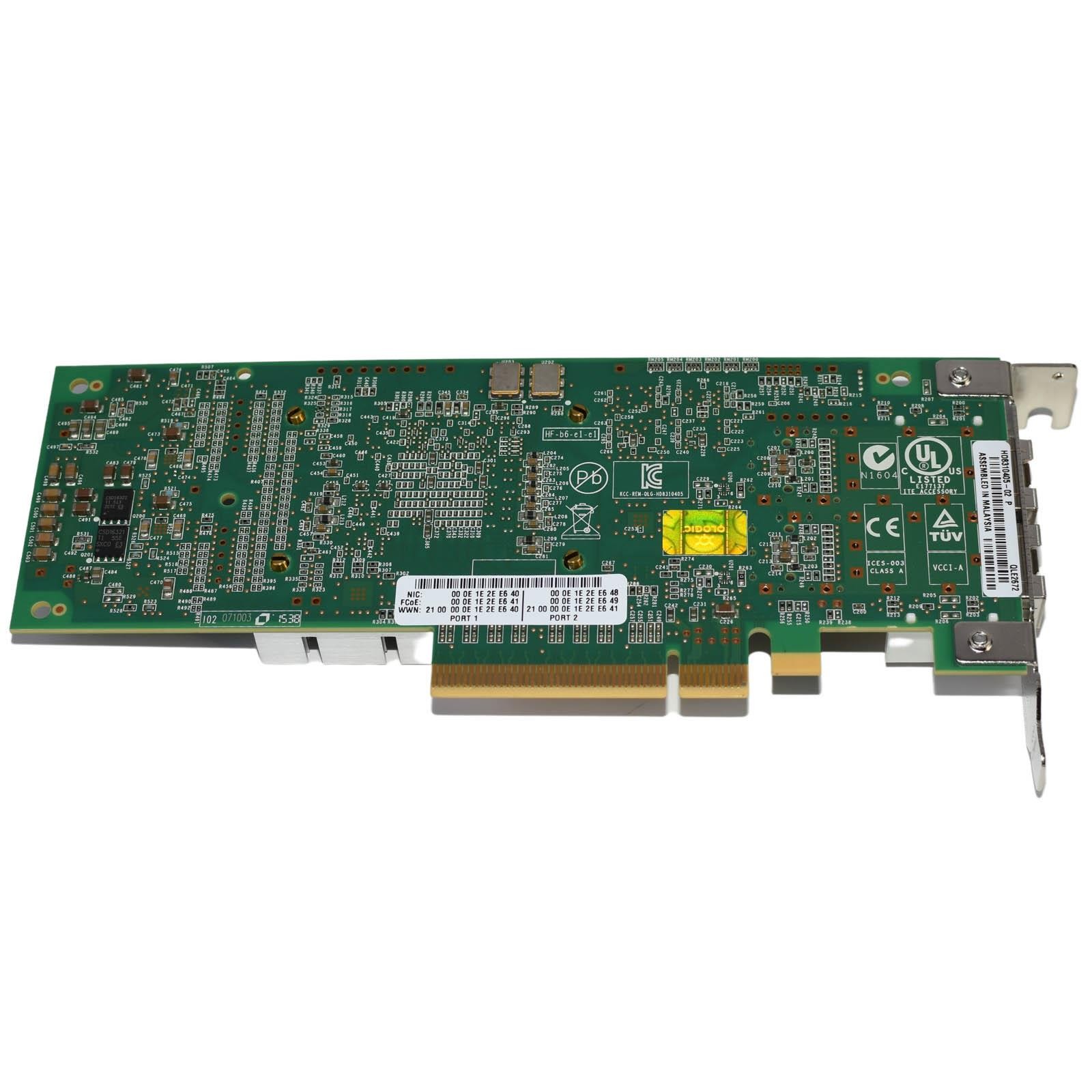 QLOGIC QLE2672 16Gb/s 2-Port Fibre Channel PCI-E 3.0 x8 HBA Host Bus Adapter SFF