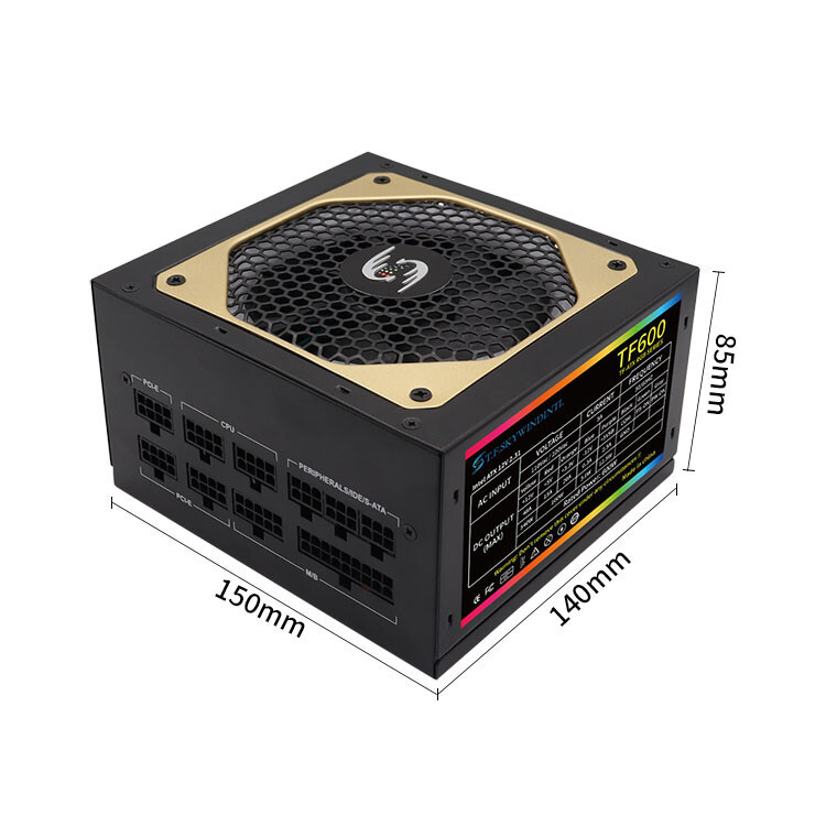 New RGB Gaming 600w Power Supply Full-Modular ATX PC Case PSU Power Supplies