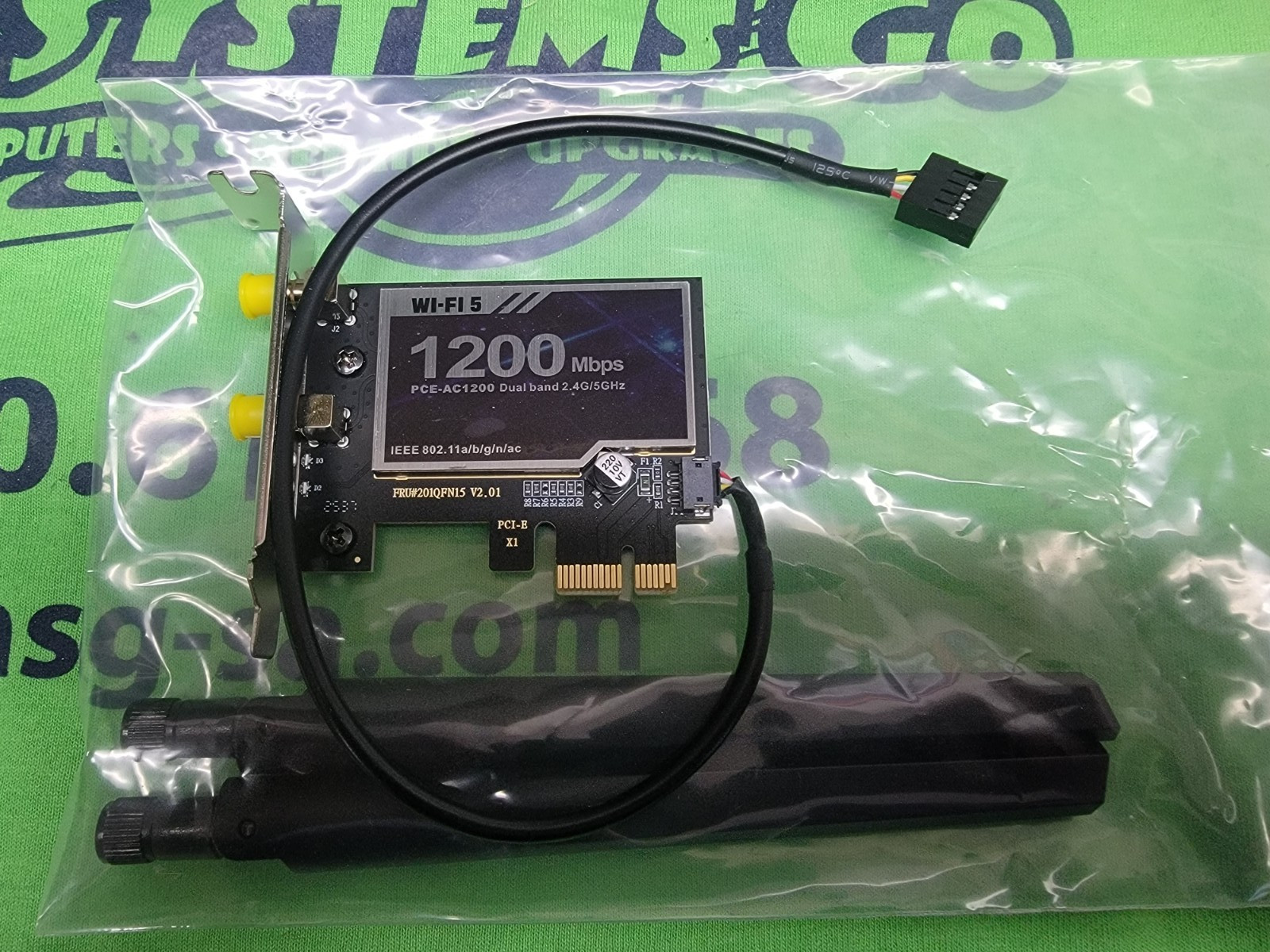 AC1200 Dual Band PCIe WiFi Card for PC 867+300Mbps Bluetooth4.0 Wireless – LP