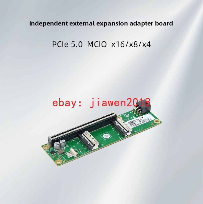 PCIe 5.0 x16 to MCIO 8i SFF-TA-1016 to X8 X8 Bifurcation Adapter Riser Card US